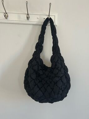 Oversized puff hobo bag